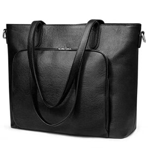 s-zone women genuine leather tote bag top handle satchel shoulder purse large handbag for work travel