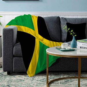 Jamaica Flag Jamaican Blanket Flannel Throw Blanket for Couch,Super Soft Cozy Warm Blanket Lightweight Throws for Bed Living Room, Gifts for Women Birthday Christmas 60"x50"