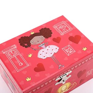 FALUOS Musical Jewelry Box with Spinning Cute Princess Music Box Jewel Storage Case Best Gift Toys for Girls