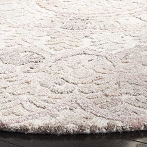 SAFAVIEH Marquee Collection 4' Round Beige/Ivory MRQ110B Handmade Mandala Medallion Wool Area Rug