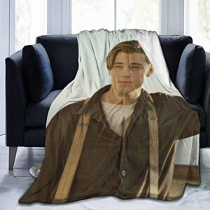 alkyla leonardo dicaprio blanket flannel throw blanket soft lightweight winter fuzzy bed blanket for couch sofa bedroom 50″x40″