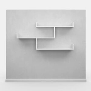Ada Home Decor Wilton Modern White Wall Shelf 26'' H x 47'' W x 9'' D/Wall Storage/Shelving Unit