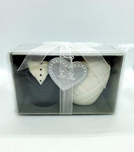 Generic, Bride and Groom Ceramic Salt & Pepper Shakers Wedding Favor Gift
