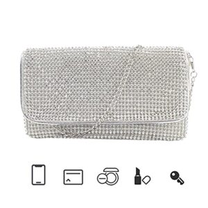 Buddy Supplies Evening Bag Women Envelope Rhinestone Handbag Wedding Party Clutch Purse, Glitter