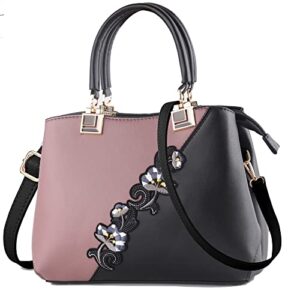 elda purses and handbags for women embroidery top handle satchel fashion ladies shoulder bag tote purse messenger bags