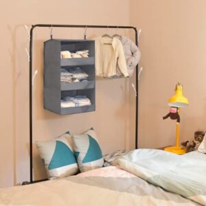 GRANNY SAYS Bundle of 3-Pack Trapezoid Storage Bins & 1-Pack Ash Gray Hanging Organizer