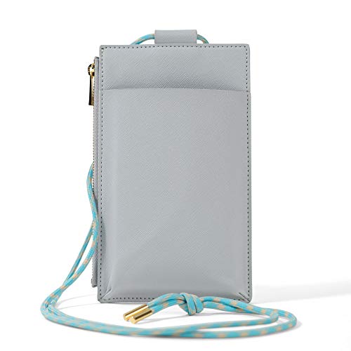 USEWA LILY BAG - Women's PU Leather WOC (Wallet of Clutch) for Cell Phone, Multi Card, Purse (Gray)