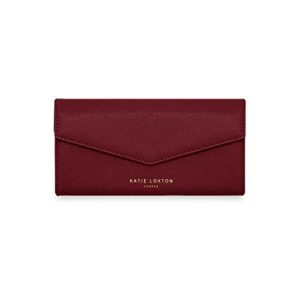 katie loxton esme womens vegan leather envelope clutch wallet (burgundy)