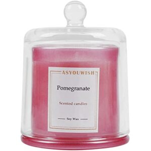 asyouwish aromatherapy candles gift set for women, pomegranate fragrance, soy wax candles for home, holiday candles gift, aromatherapy candle for women, 5.29oz 40 hours burning, home fragrance