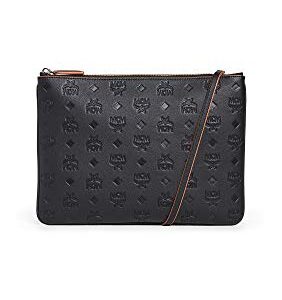 MCM Women's Leather Pouch, Black, One Size