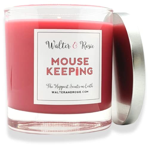 Walter & Rosie Candle Co. - Mouse Keeping 11oz Scented Candle Inspired by Disney Scents - Smell Like Disney Resorts - The Happiest Scents on Earth - Soy Blend - Burns up to 40 Hrs