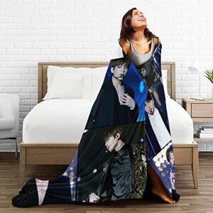 Blanket Jungkook Soft Flannel Fleece Throw Blanket Soft Flannel All-Season Room Decoration Carpets (50"x40")