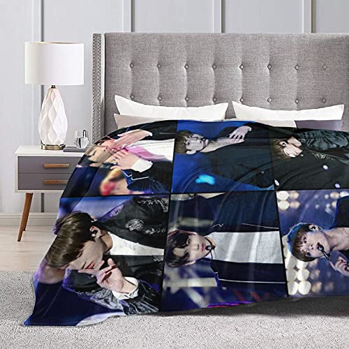 Blanket Jungkook Soft Flannel Fleece Throw Blanket Soft Flannel All-Season Room Decoration Carpets (50"x40")