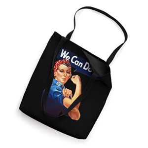 Rosie The Riveter Poster We Can Do It Feminist Retro Tote Bag