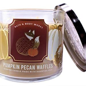 White Barn Bath and Body Works Pumpkin Pecan Waffles 3 Wick Scented Candle 14.5 Ounce