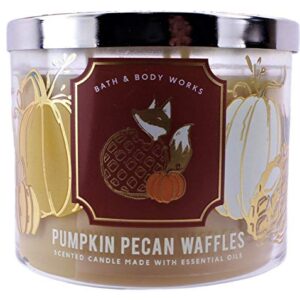 White Barn Bath and Body Works Pumpkin Pecan Waffles 3 Wick Scented Candle 14.5 Ounce