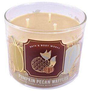 White Barn Bath and Body Works Pumpkin Pecan Waffles 3 Wick Scented Candle 14.5 Ounce