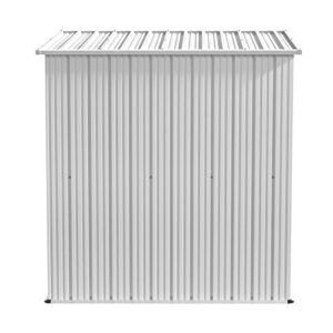 QSSLLC Storage Shed 5FT x 3FT Outdoor Shed with Lockable Door, Shed Kit for Backyard, Patio, Lawn, White