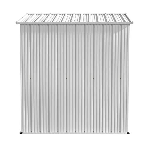 QSSLLC Storage Shed 5FT x 3FT Outdoor Shed with Lockable Door, Shed Kit for Backyard, Patio, Lawn, White