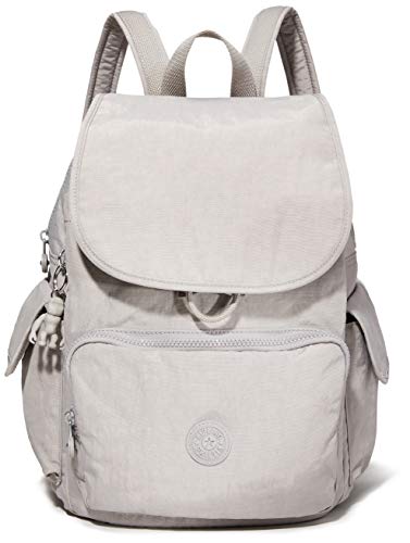 Kipling Women's City Pack Backpack Handbag, Grey Grey, 18.5x32x37 cm (LxWxH)