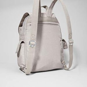 Kipling Women's City Pack Backpack Handbag, Grey Grey, 18.5x32x37 cm (LxWxH)