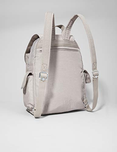 Kipling Women's City Pack Backpack Handbag, Grey Grey, 18.5x32x37 cm (LxWxH)