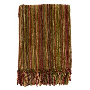 saro lifestyle multicolor chenille throw blanket, th112.m5060, multi, 50″” x 60″””