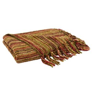 SARO LIFESTYLE Multicolor Chenille Throw Blanket, TH112.M5060, Multi, 50"" x 60"""