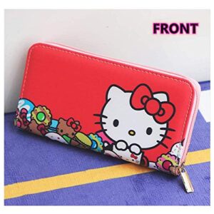 Kerr's Choice Card Holder Wallet Kitty Purse PU Cat Kitty Clutch Cat Wallet Kawaii Wallet Red