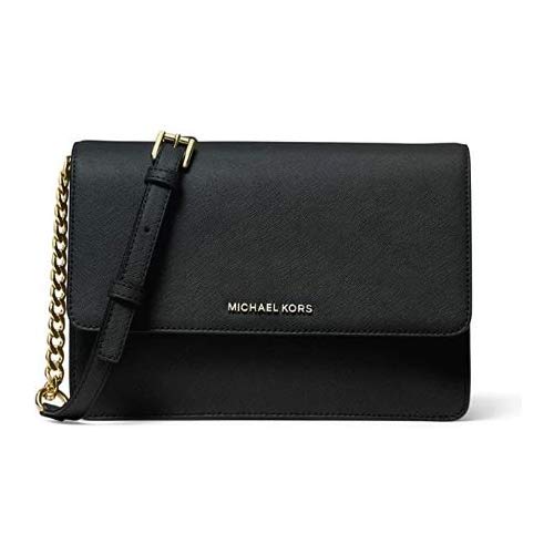 Michael Kors Daniela Large Saffiano Leather Crossbody Bag (black)