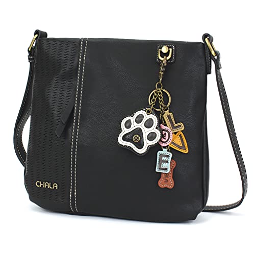 CHALA LaserCut Crossbody - Charms Paw+LOVE - Black