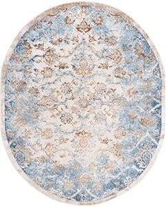 rugs.com highbury collection rug – 8′ x 10′ oval teal medium-pile rug perfect for living rooms, large dining rooms, open floorplans