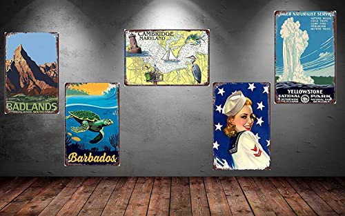 Funny tin Sign Tarot Knowledge Cheat Sheet for Home, Bars, Restaurants, cafes, Caves, Retro war Posters Wall Decor 12X8 inch