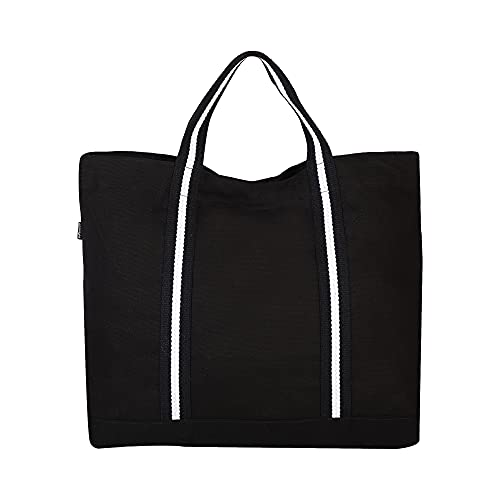 Eco Right Extra Large Canvas Tote Bag for Shopping & Work, Beach Bag with Adjustable Crossbody Handles