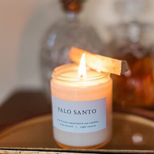 Wax & Wane Palo Santo Modern Scented Candle - 8 Oz Soy Candles Gifts For Women For Home Décor, 40+ Hours Long Lasting Scented Candles Handmade In The USA From 100% Natural Soy Wax