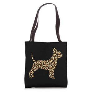 leopard print chihuahua chiwawa dog lover owner women gift tote bag