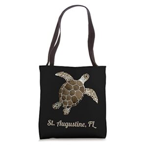 st. augustine, fl marine biology save the sea turtle tote bag