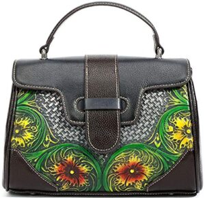 valrena genuine leather handbags for women crossbody bag designer shoulder tote satchel handbag large purse