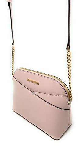 Michael Kors Jet Set Medium Crossbody Leather Handbag (POWDER BLUSH)