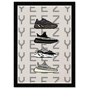 fashion and glam wall art framed prints ‘hypebeast sneakers’ shoes