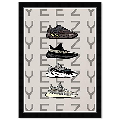 Fashion and Glam Wall Art Framed Prints 'Hypebeast Sneakers' Shoes