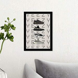 Fashion and Glam Wall Art Framed Prints 'Hypebeast Sneakers' Shoes