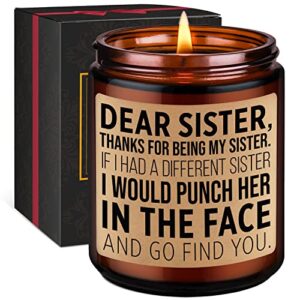 gspy scented candles – sisters gifts from sister – sister gifts, gifts for sister, best sister – funny birthday, mothers day gifts for sister, little sister, big sister, sister in law – sisters gifts