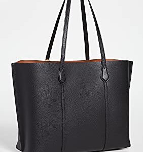 Tory Burch Women's Perry Triple Compartment Tote, Black, One Size