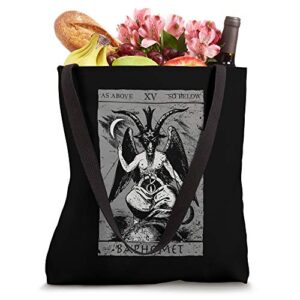 Baphomet Tarot Card Occult Satan The Devil Death Atheist 666 Tote Bag