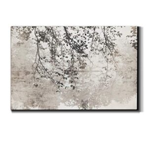 WEXFORD HOME Landscape Canvas Wall Art Abstract Floral Forest Modern Pictures Artwork Decoration for Living Room Kitchen Bathroom Office, Ready to Hang, taupe soft reflection, 32x48