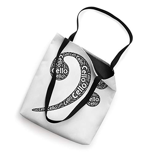 art words CELLO Bass Clef music lovers Tote Bag