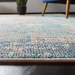 SAFAVIEH Madison Collection 10' x 14' Blue/Grey MAD440M Modern Boho Abstract Non-Shedding Living Room Bedroom Dining Home Office Area Rug