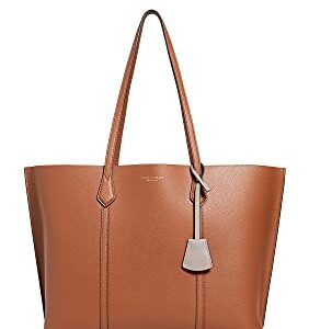 Tory Burch Women's Perry Triple Compartment Tote, Light Umber, Brown, One Size