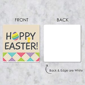 Big Dot of Happiness Hippity Hoppity - Funny Easter Bunny Party Decorations - Drink Coasters - Set of 6